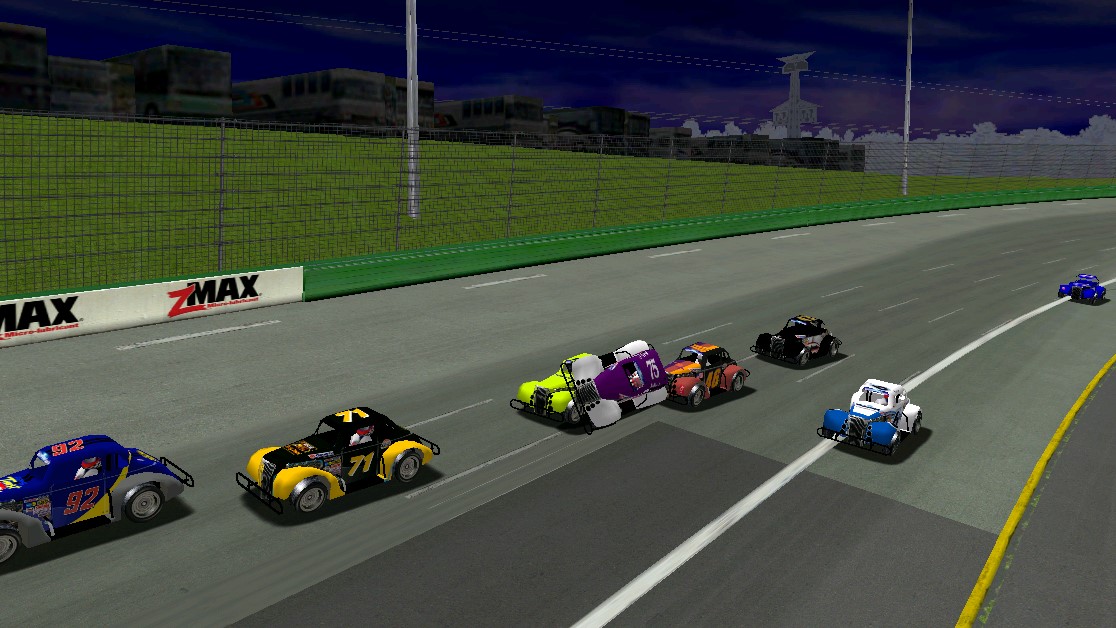 Speedy survives a piggybacking car late in the race before finding the lead -- Photo credit: viagra6car / HeatFinder