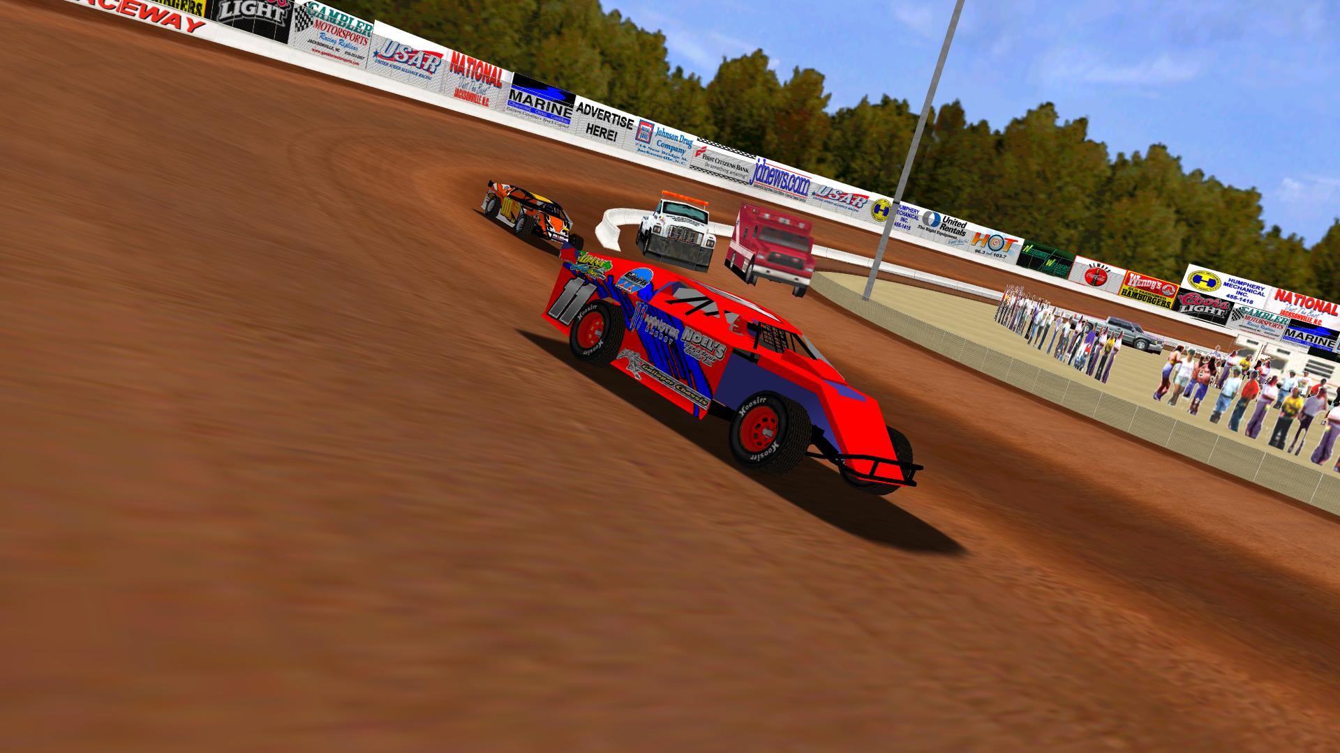 Exiting turn four at Jacksonville dirt. (NHMA)