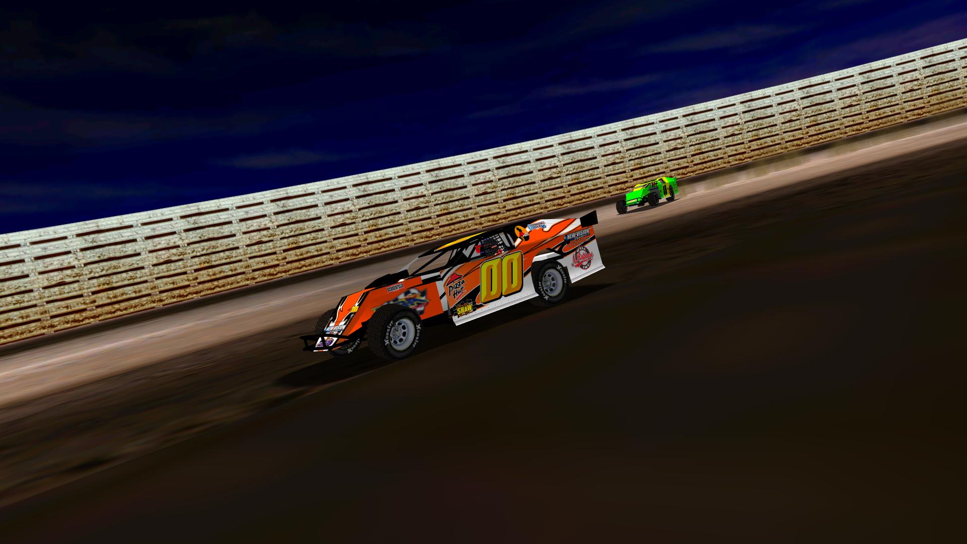 Sliding through turn four at Knoxville. (Credit: KartRacer63)